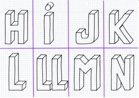 Abecedario En 3d Para Dibujar Letras en 3D | Imágenes de letras, Estilos de letras, Tipos de letras